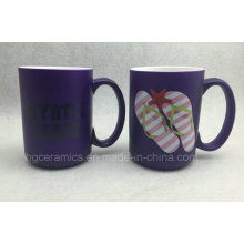 Taza púrpura del color, taza púrpura 15oz, taza promocional